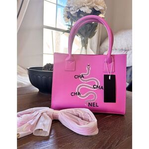 NWT LA l TC Cha Cha Cha Nel Pink Snake Bag